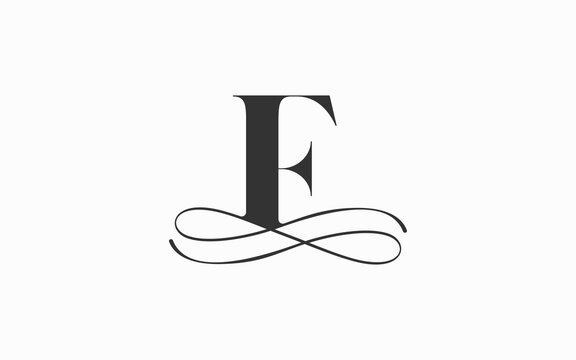 initial letter F luxury logo monogram design element