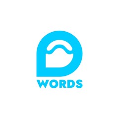 The logo combines: the letter "D", human brain, feedback, brain impulse and human head. Vector.