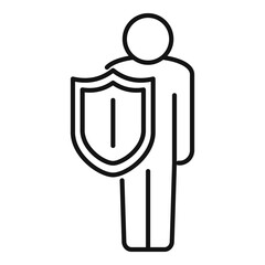 Insurance manager icon, outline style