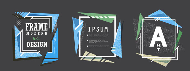 Artistic covers design. Creative colors backgrounds. Trendy futuristic design