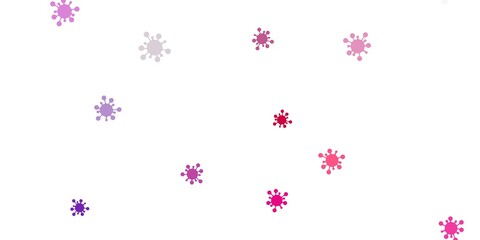 Obraz na płótnie Canvas Light purple, pink vector template with flu signs.