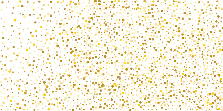 Golden  point confetti on a white background. Luxury festive background. Decorative element. Element of design. Vector illustration, EPS 10. - Powered by Adobe