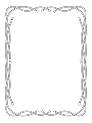 rope knot frame black and white isolated