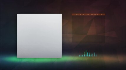 A music video animation background for official audio track releases, on video streaming services. With copy space for titles and CD cover template to use your own cover