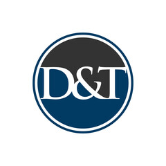 initials monogram D&T business logo design vector.