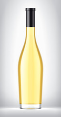Glass Bottle on background. Foil version. 