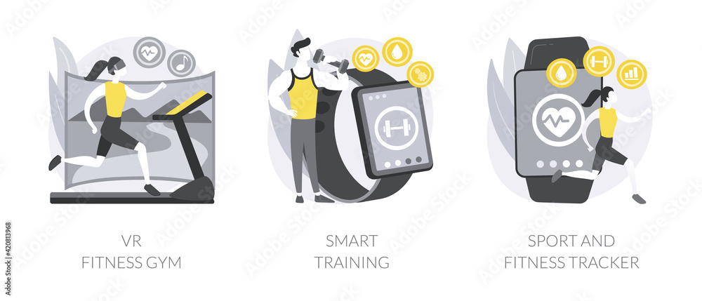 Canvas Prints smart personal training technologies abstract concept vector illustrations.
