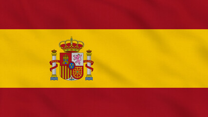 Obraz premium Spain Crumpled Fabric Flag. Spain Flag, Spain Banner. Europe Flags. Celebration. Flag Day. Patriots. Surface Texture. Background Fabric.
