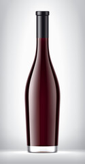 Glass Bottle on background. Foil version. 