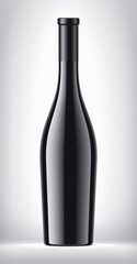 Non-transparent Bottle on background. Foil version. 