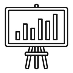 Restructuring report icon, outline style