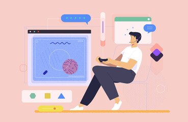 person with a controller