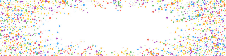 Festive perfect confetti. Celebration stars. Rainb