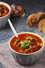 A bowl with traditional British stew