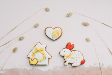 Gingerbread in a shape of Easter bunny