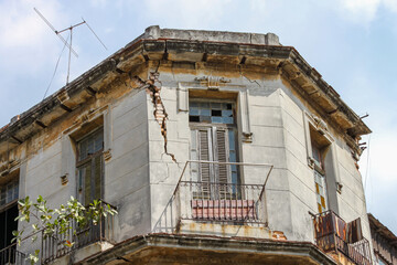 Immeuble vétuste à la Havane, Cuba