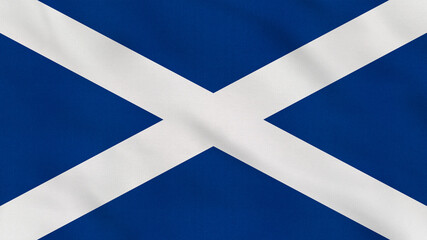 Scotland Crumpled Fabric Flag. Scotland Flag. Scotland Banner. Europe Flags. Celebration. Flag Day. Patriots. Surface Texture. Background Fabric.