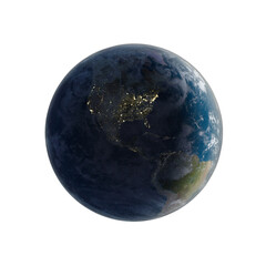 Nighttime on Planet Earth isolation