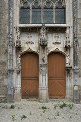 Fototapeta na wymiar Detail of church pilar in Polisot France