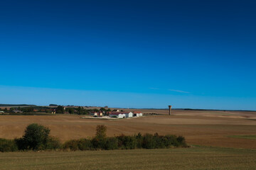 Obraz premium Big sky in Aube Champagne France countryside