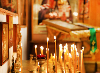 Fototapeta na wymiar church candles