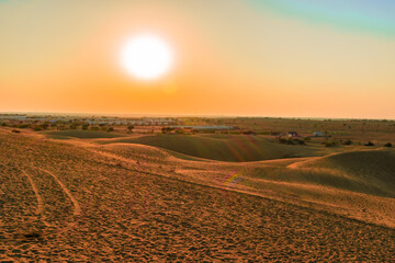Fototapeta na wymiar Desert View at Sunset
