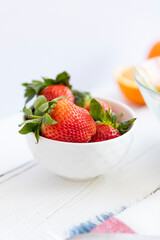 bowl with strawberries
