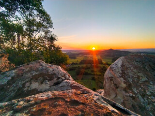 sunset in the mountains