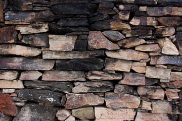 Closeup on old stone wall 