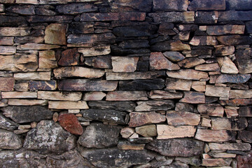 Closeup on old stone wall 