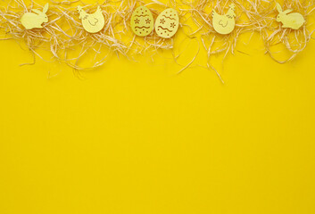 Background for Springtime and Eastertime in yellow