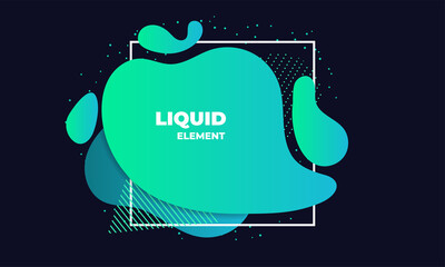 green liquid abstract element illustration