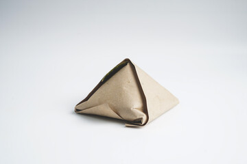 Close up of "Nasi Lemak" with a white background, This food is a traditional and popular food in Malaysia