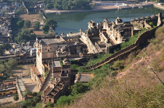 Panoramic view of Taragarh fort from above