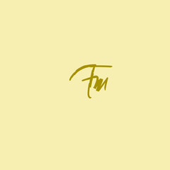 Initial Fm beauty monogram and elegant logo design