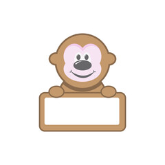 Picture frame or text. Monkey