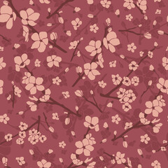 Seamless repeating pattern of sakura
