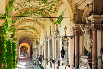 Croatia - Zagreb - Mirogoj entryway arcade which is the last resting places of many famous...