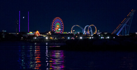 Jolly Roger Amusement Park in Ocean City, Maryland. The city It features miles of beach and a...