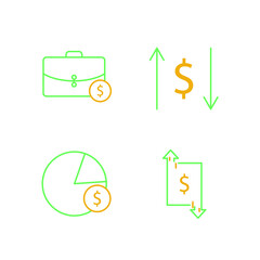 Financial Analytics set icon, isolated Financial Analytics set sign icon, vector illustration