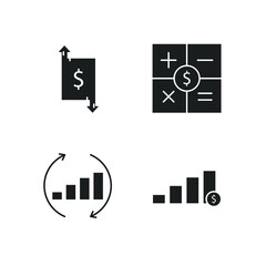 Financial Analytics set icon, isolated Financial Analytics set sign icon, vector illustration