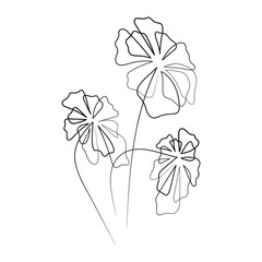 Vector Illustration of Elegant Botanical Line Art. Good for Cover, Poster, Card, and other.