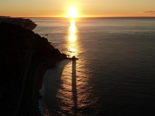 Vistas desde el cielo de la playa de Calella 
