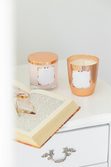 home decoration with candles calm atmosphere