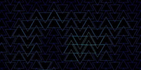Dark BLUE vector pattern with lines, triangles.