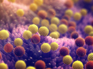 Pollen allergy is also known as hay fever or allergic rhinitis and is caused by inhaled pollen grains. - 420832969