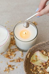 home decoration with candles calm atmosphere