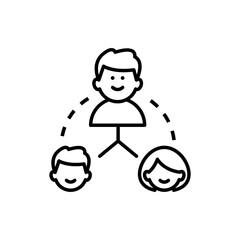 Management Vector Outline icon style illustration. 