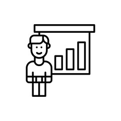 Organization Structure Vector Outline icon style illustration. 