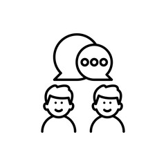 Communication Vector Outline icon style illustration. 